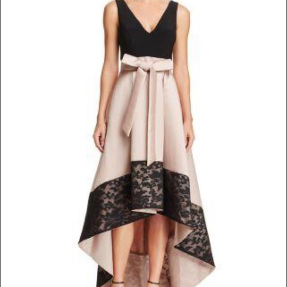 Avery G Ball Gown Cocktail High-Low Pockets Skirt